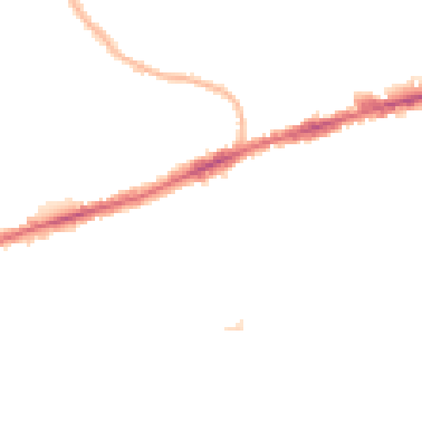 Night-time road noise heatmap for RM6 4DS