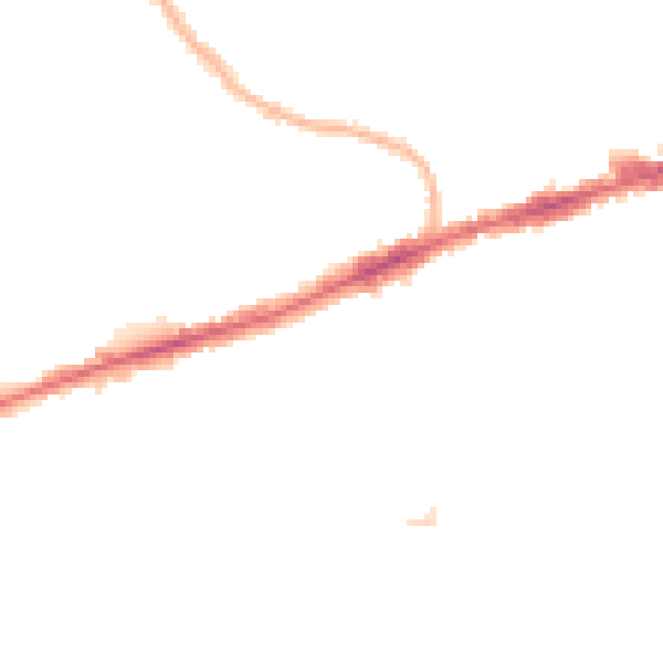 Night-time road noise heatmap for RM6 4DT