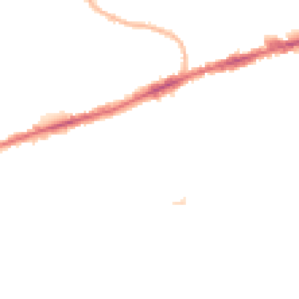 Night-time road noise heatmap for RM6 4DX