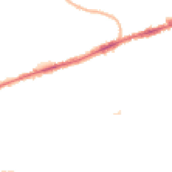Night-time road noise heatmap for RM6 4EA