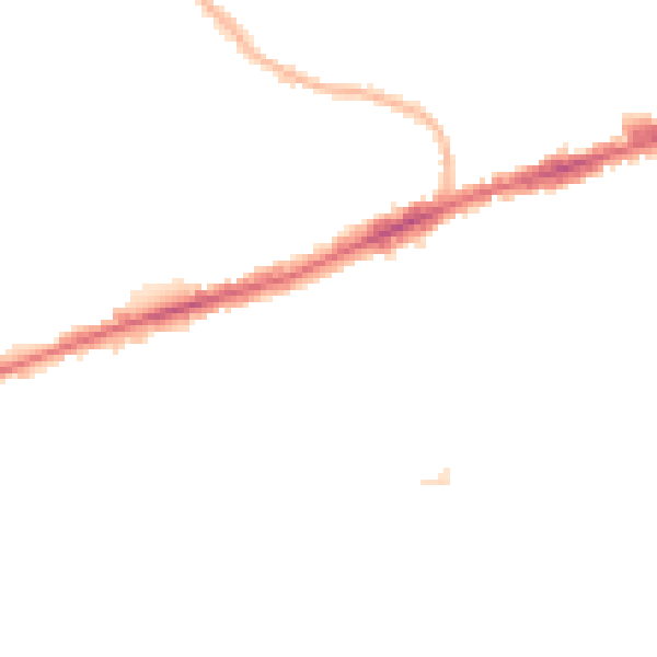 Night-time road noise heatmap for RM6 4EB