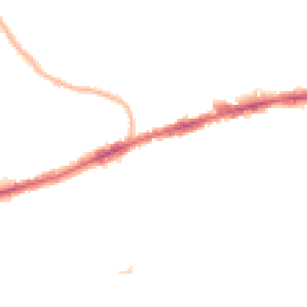 Night-time road noise heatmap for RM6 4FP