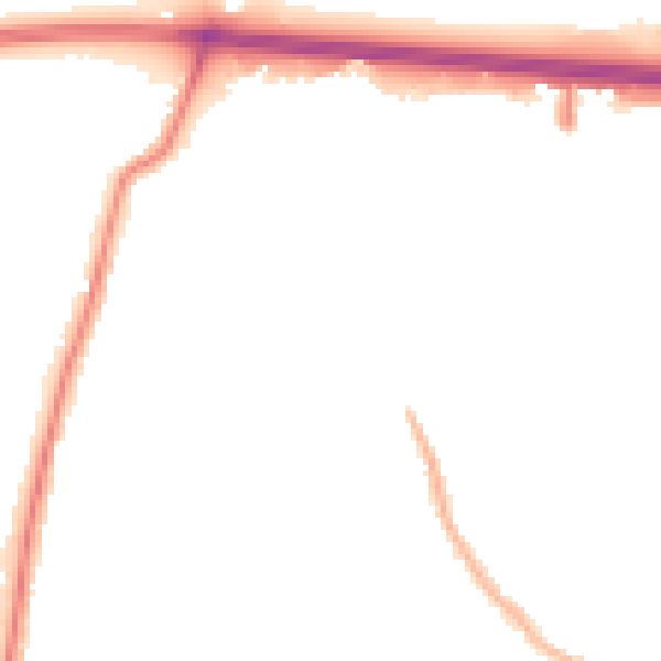 Night-time road noise heatmap for RM6 4FQ