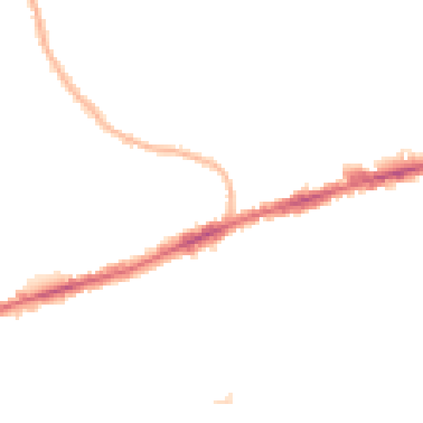 Night-time road noise heatmap for RM6 4LU