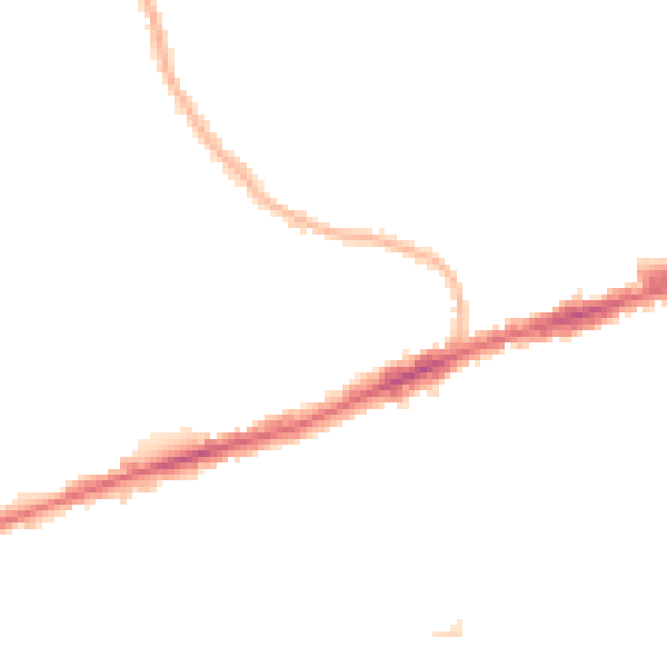 Night-time road noise heatmap for RM6 4NA