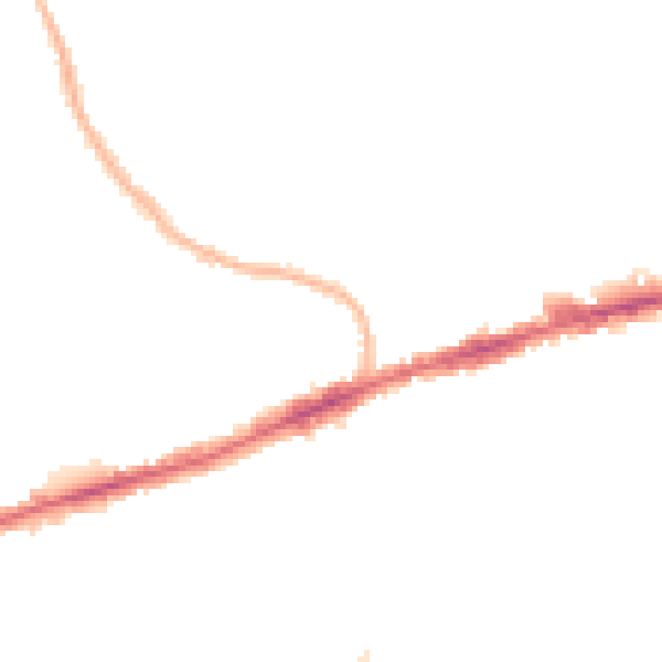 Night-time road noise heatmap for RM6 4NJ