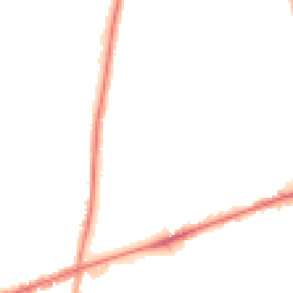Night-time road noise heatmap for RM6 4PU