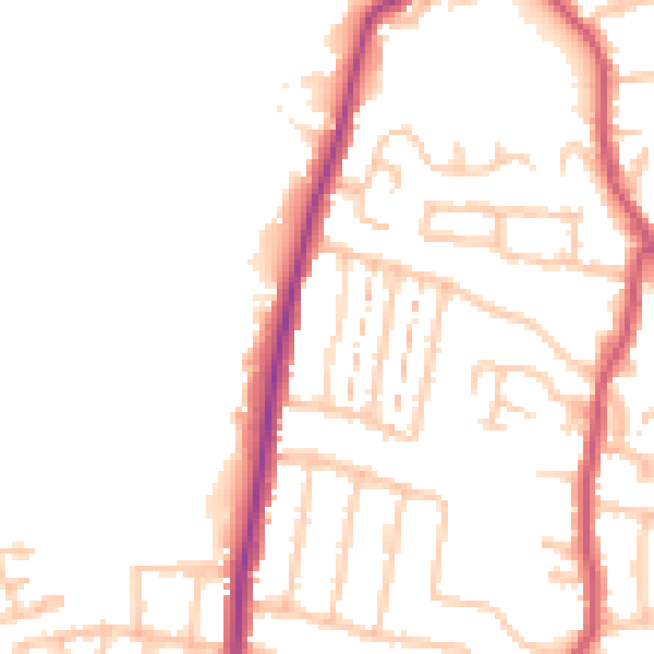 Daytime road noise heatmap for RM6 4TJ