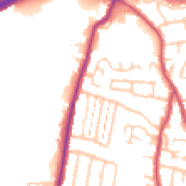 Daytime road noise heatmap for RM6 4TL