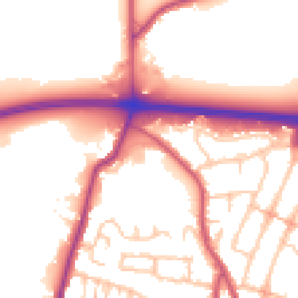 Daytime road noise heatmap for RM6 4XX