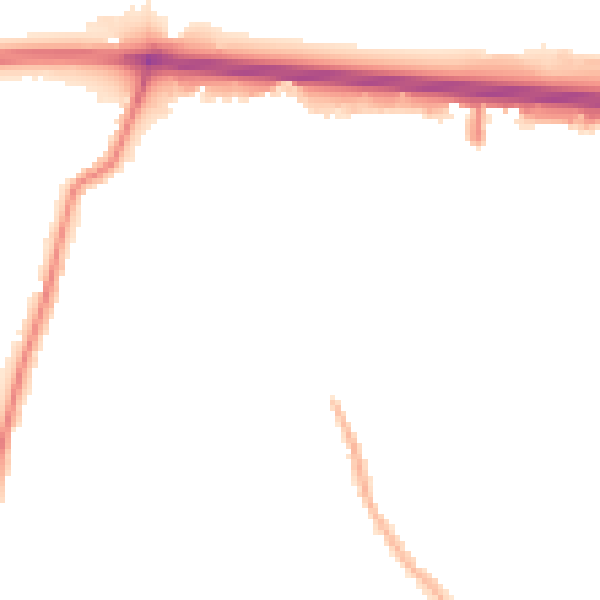 Night-time road noise heatmap for RM6 4YL