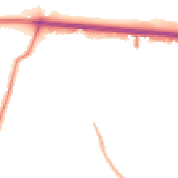 Night-time road noise heatmap for RM6 4YT