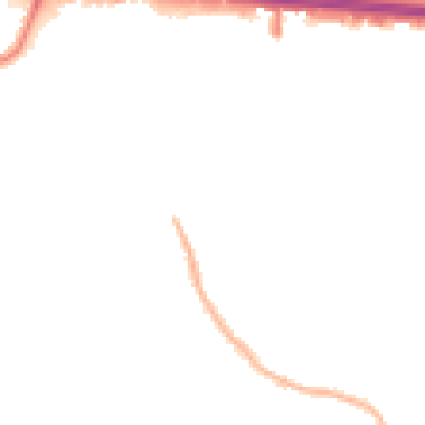 Night-time road noise heatmap for RM6 5DA