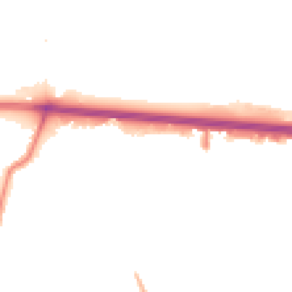 Night-time road noise heatmap for RM6 5DS