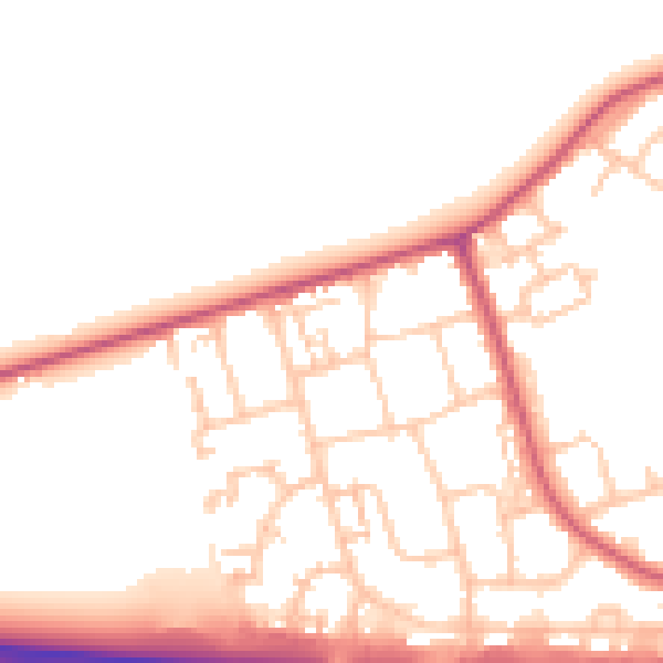 Daytime road noise heatmap for RM6 5HU