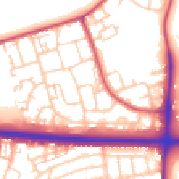 Daytime road noise heatmap for RM6 5LT