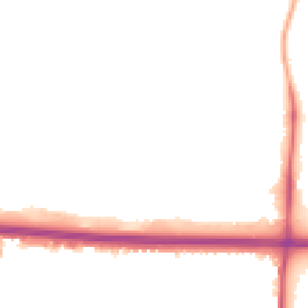 Night-time road noise heatmap for RM6 5LT