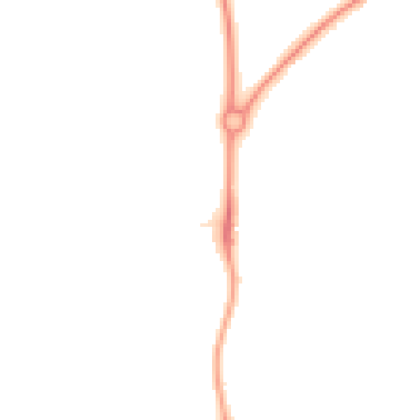 Night-time road noise heatmap for RM6 5RD