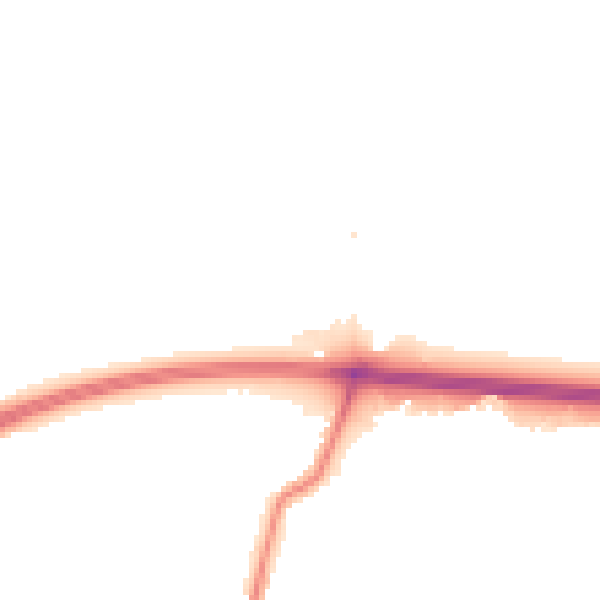 Night-time road noise heatmap for RM6 5RY