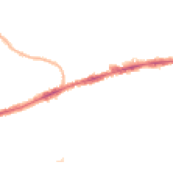Night-time road noise heatmap for RM6 6BF