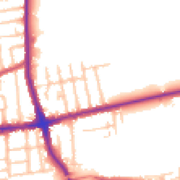 Daytime road noise heatmap for RM6 6BJ