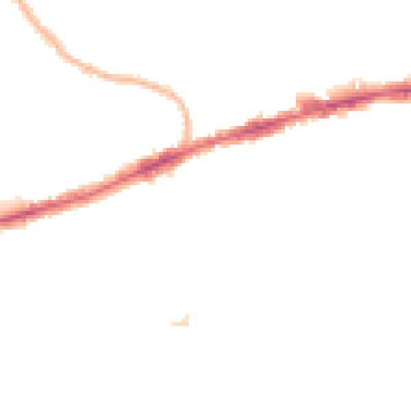 Night-time road noise heatmap for RM6 6DR