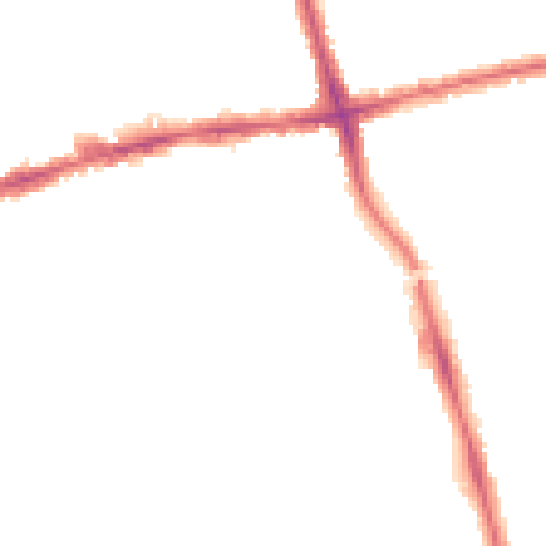 Night-time road noise heatmap for RM6 6EL