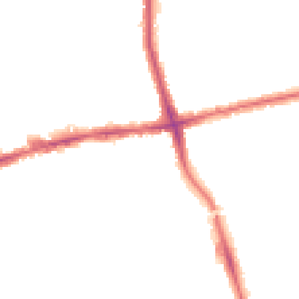 Night-time road noise heatmap for RM6 6ES