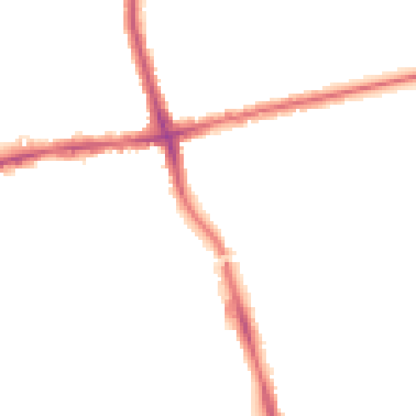 Night-time road noise heatmap for RM6 6HL