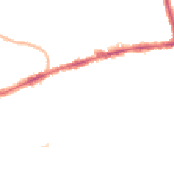 Night-time road noise heatmap for RM6 6LA