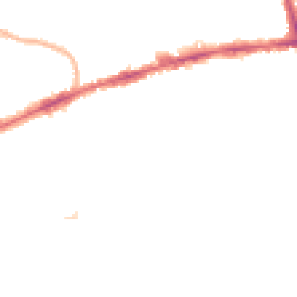 Night-time road noise heatmap for RM6 6LJ