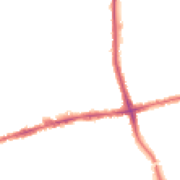 Night-time road noise heatmap for RM6 6ND