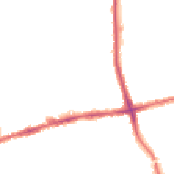 Night-time road noise heatmap for RM6 6NH