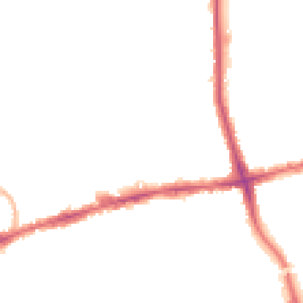 Night-time road noise heatmap for RM6 6NJ