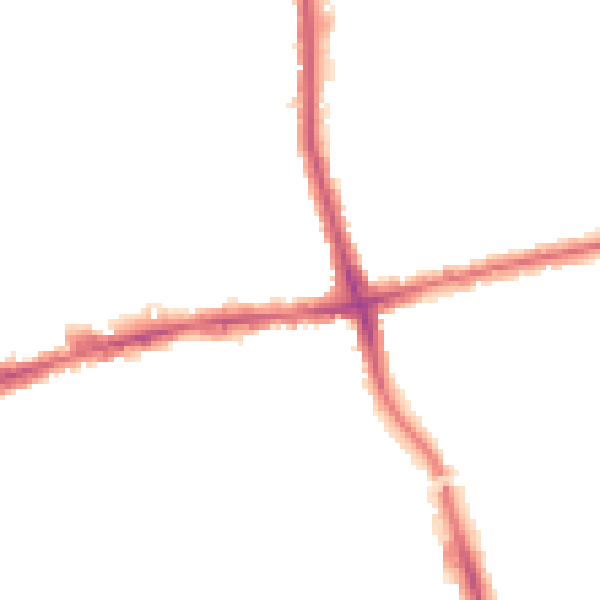 Night-time road noise heatmap for RM6 6NY