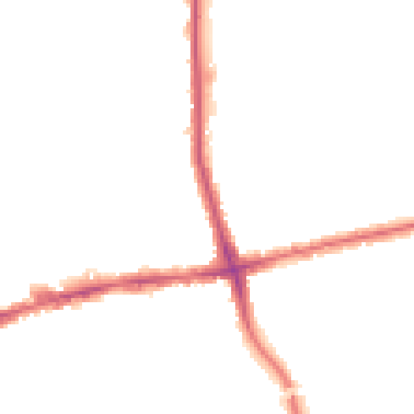 Night-time road noise heatmap for RM6 6RH