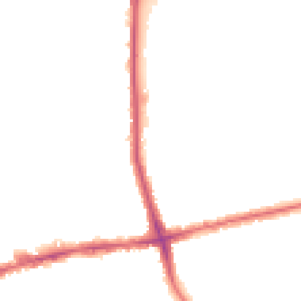 Night-time road noise heatmap for RM6 6RP