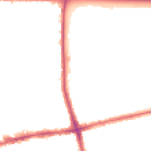Night-time road noise heatmap for RM6 6RR