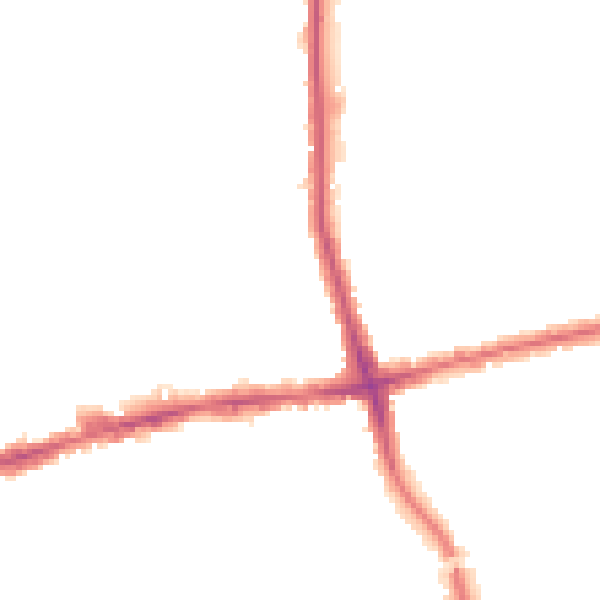 Night-time road noise heatmap for RM6 6RT