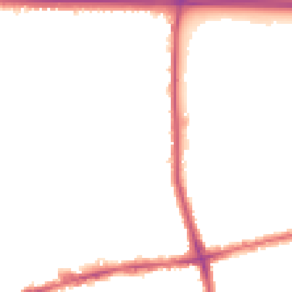 Night-time road noise heatmap for RM6 6RX