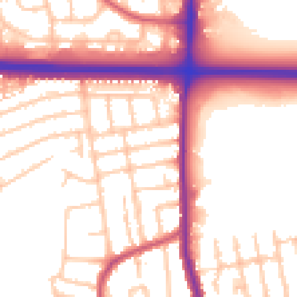 Daytime road noise heatmap for RM6 6SP
