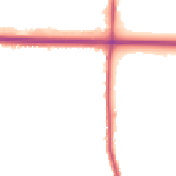 Night-time road noise heatmap for RM6 6SP