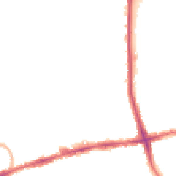 Night-time road noise heatmap for RM6 6XJ