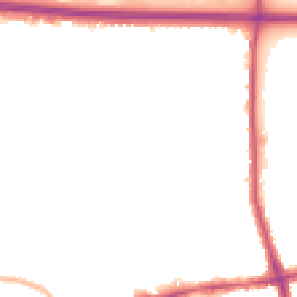 Night-time road noise heatmap for RM6 6XU
