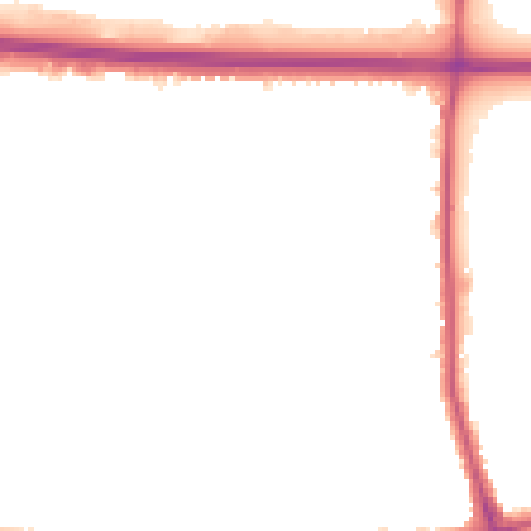 Night-time road noise heatmap for RM6 6XX