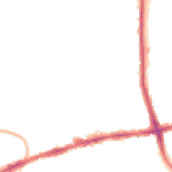 Night-time road noise heatmap for RM6 6YD