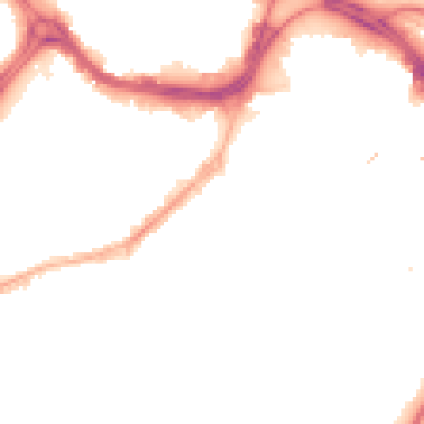 Night-time road noise heatmap for S1 1AE