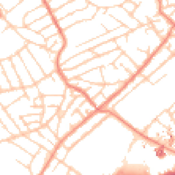 Daytime road noise heatmap for S10 1EF