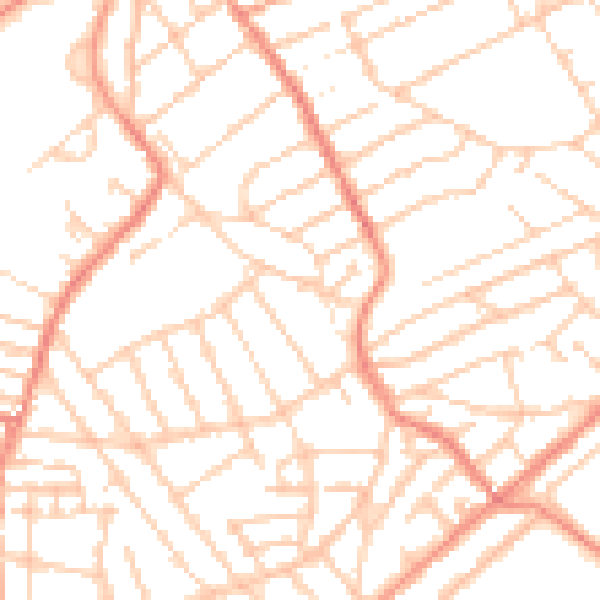 Daytime road noise heatmap for S10 1PE