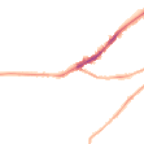 Night-time road noise heatmap for S10 3BD